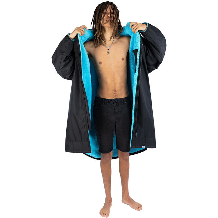 2024 Dryrobe Advance Long Sleeve Change Robe V3 DR104 - Black / Blue